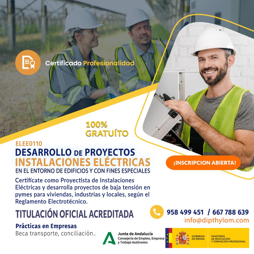 ELEE0110 - DESARROLLO DE PROYECTOS DE INSTALACIONES ELÉCTRICAS EN EL ENTORNO DE EDIFICIOS Y CON FINES ESPECIALES